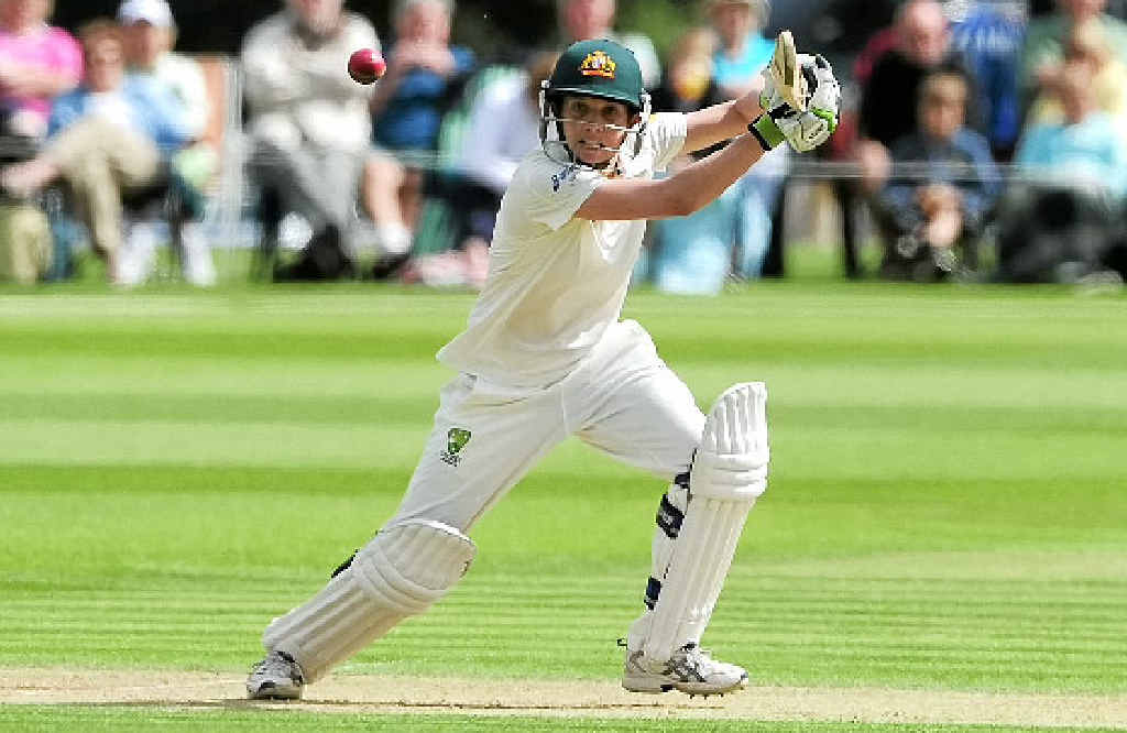 Australian Sarah Elliott on her way to a century in the Ashes Test against England. Australian Sarah Elliott on her way to a century in the Ashes Test against England.